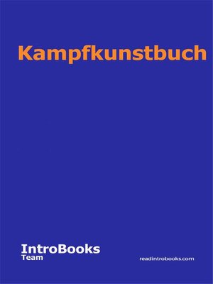 cover image of Kampfkunstbuch